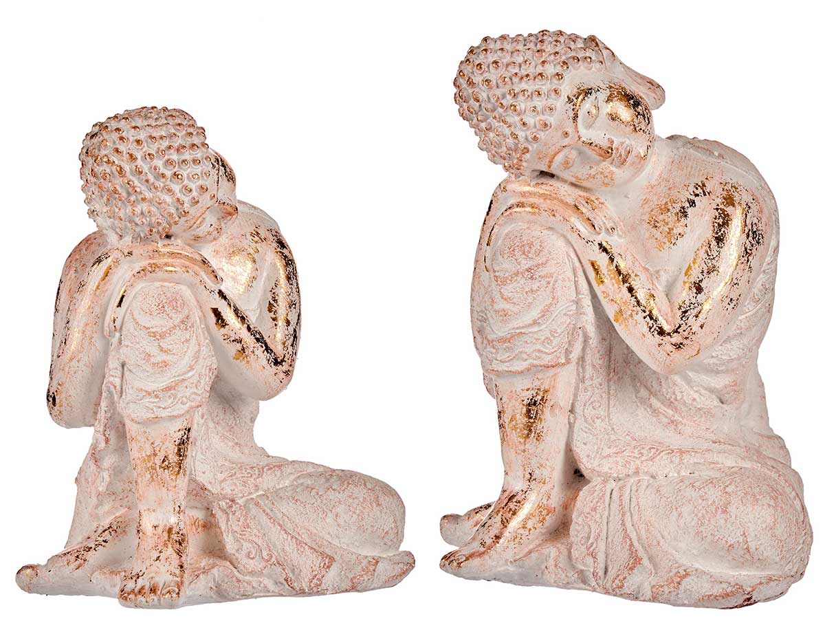 buddha seduto in poliresina testa sinistra bla