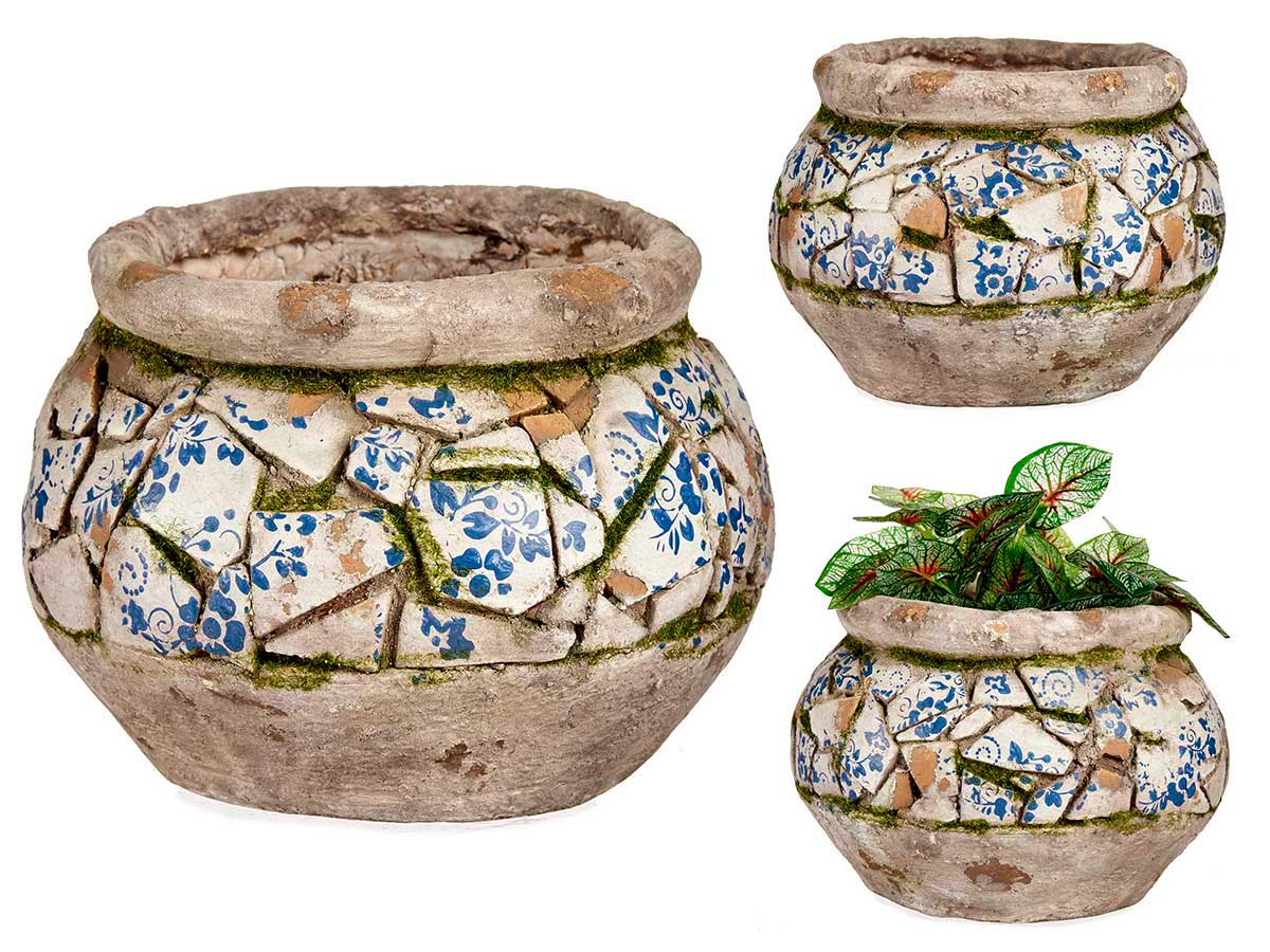 vaso rustico in poliresina 28,5 cm