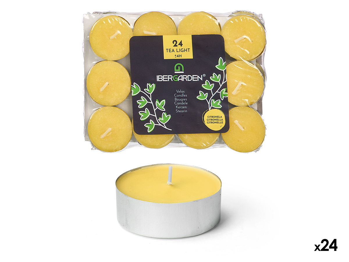 Set di 24 lumini alla citronella, 4 ore