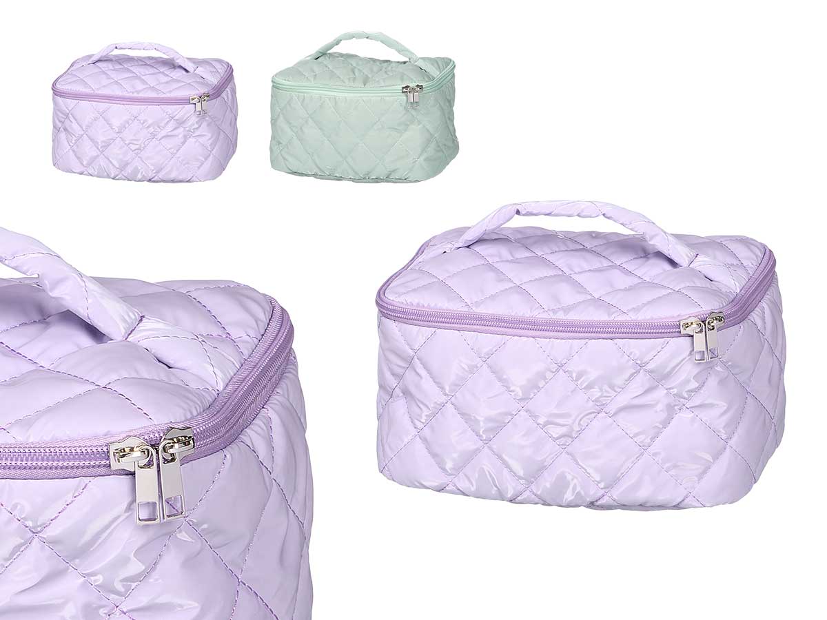Beauty case con manico, 2 colori volte assortito v