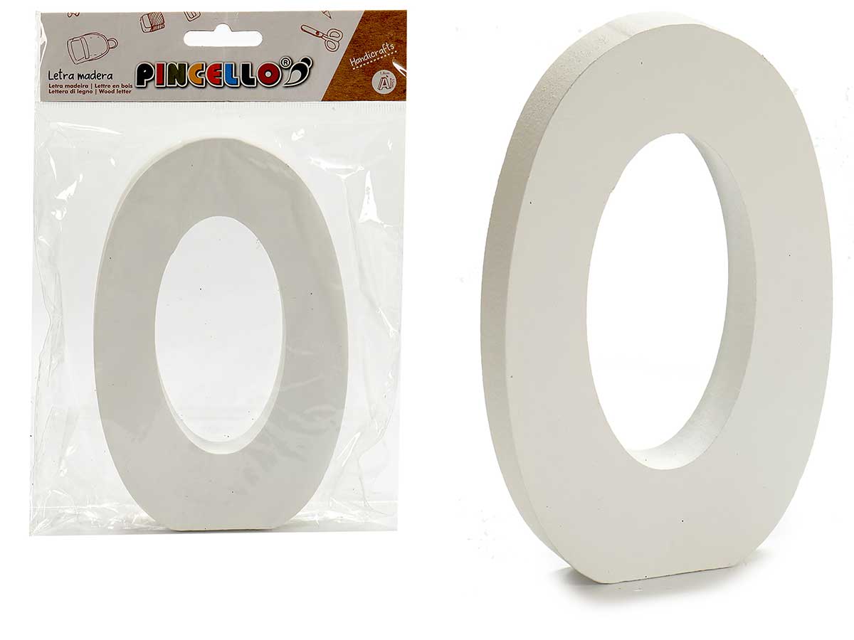 numero 0 legno bianco 1,8x15cm