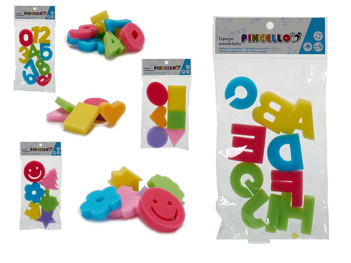 set di spugne artigianali, 4 volte assortito