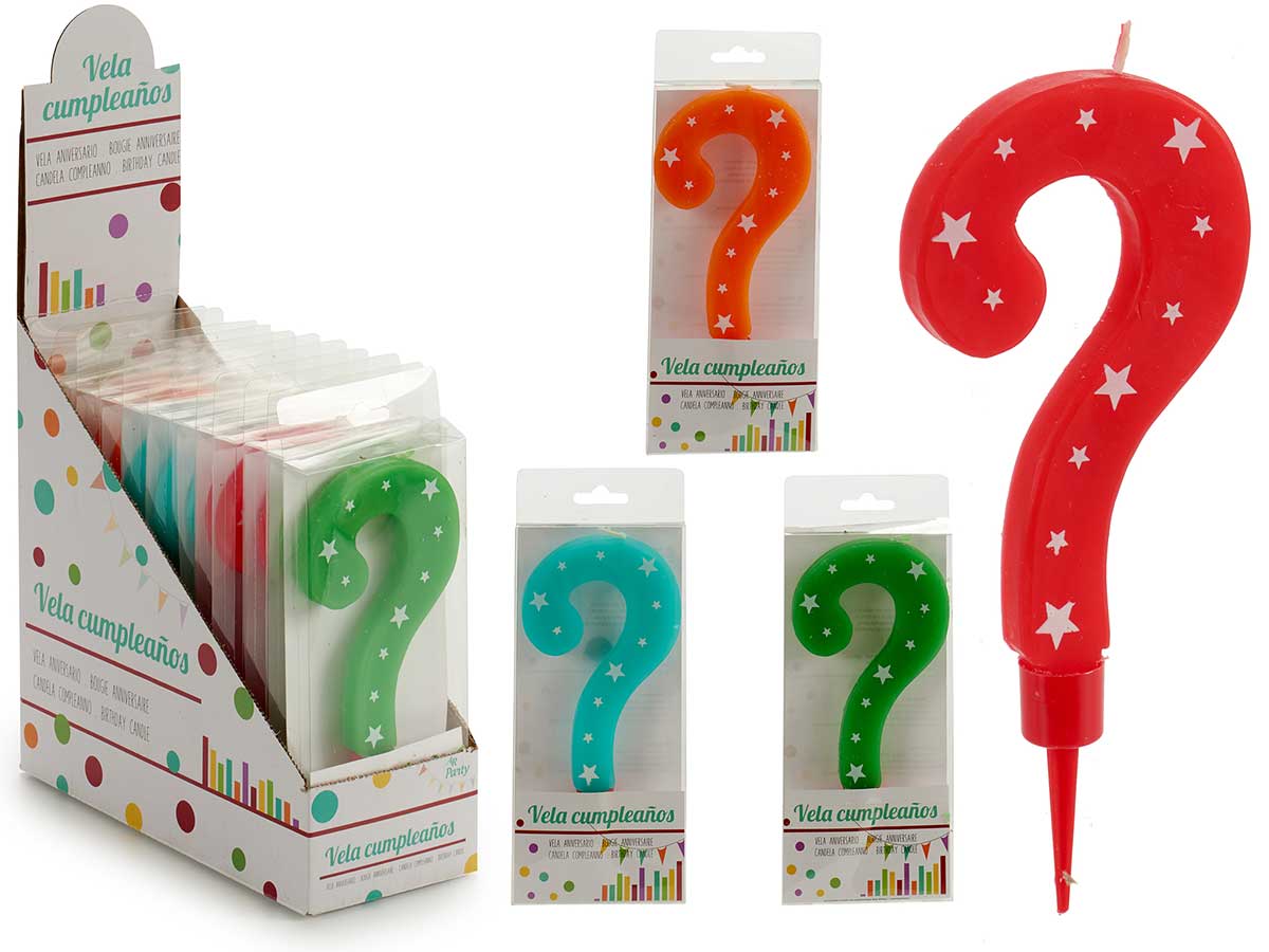 candela di compleanno numeri grandi, colori 4 volt