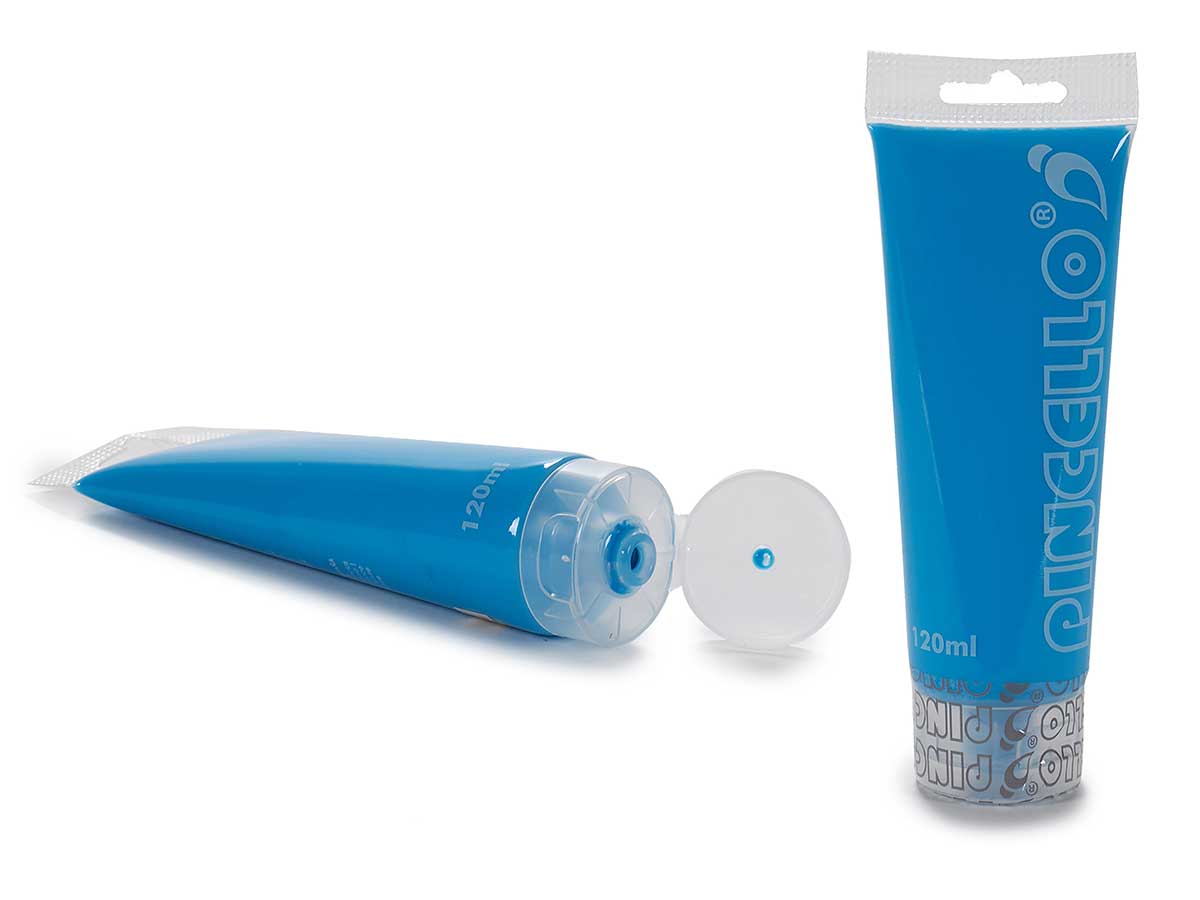 tubo di vernice acrilica neon 120ml blu