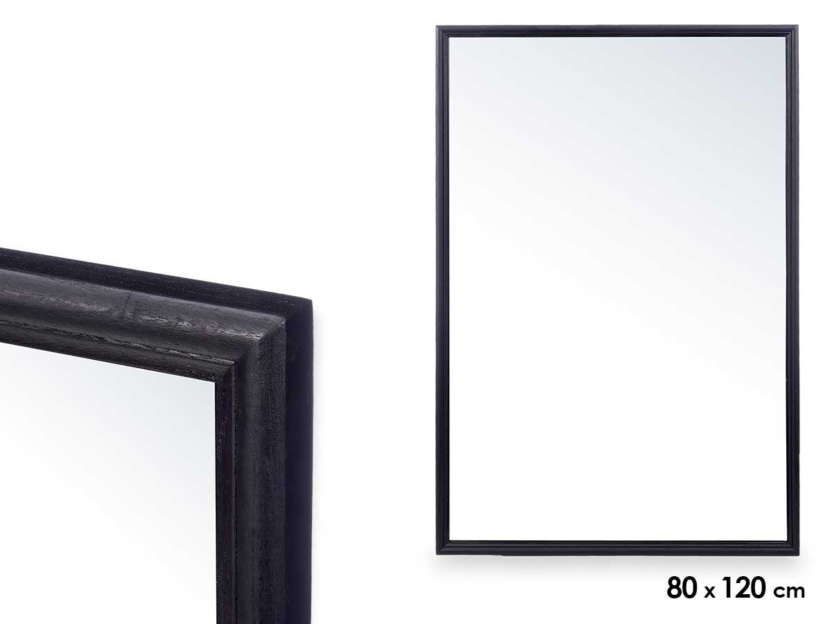 specchio da parete con cornice in legno 80 x 120 c