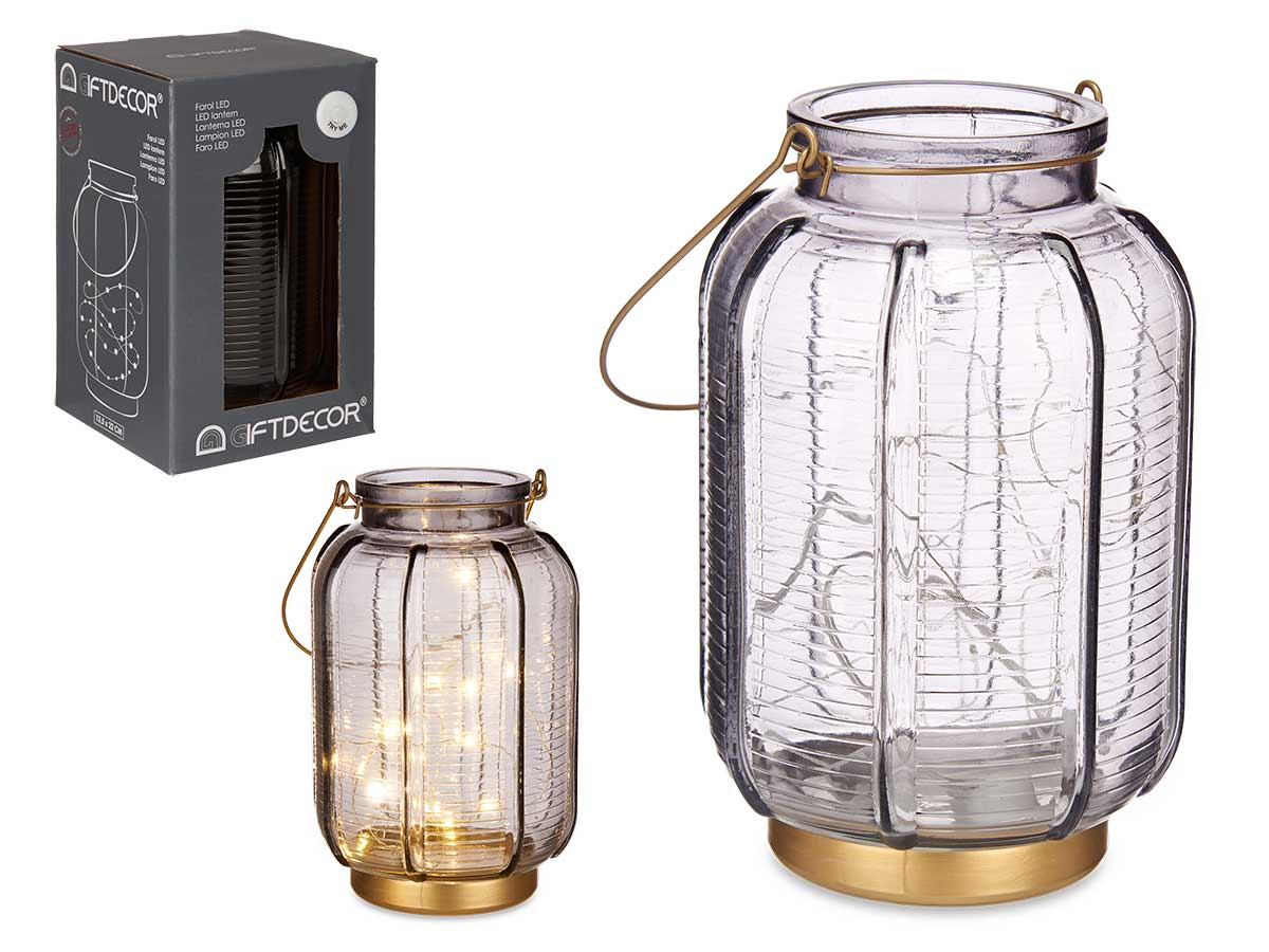 lanterna a led stripes high antracite