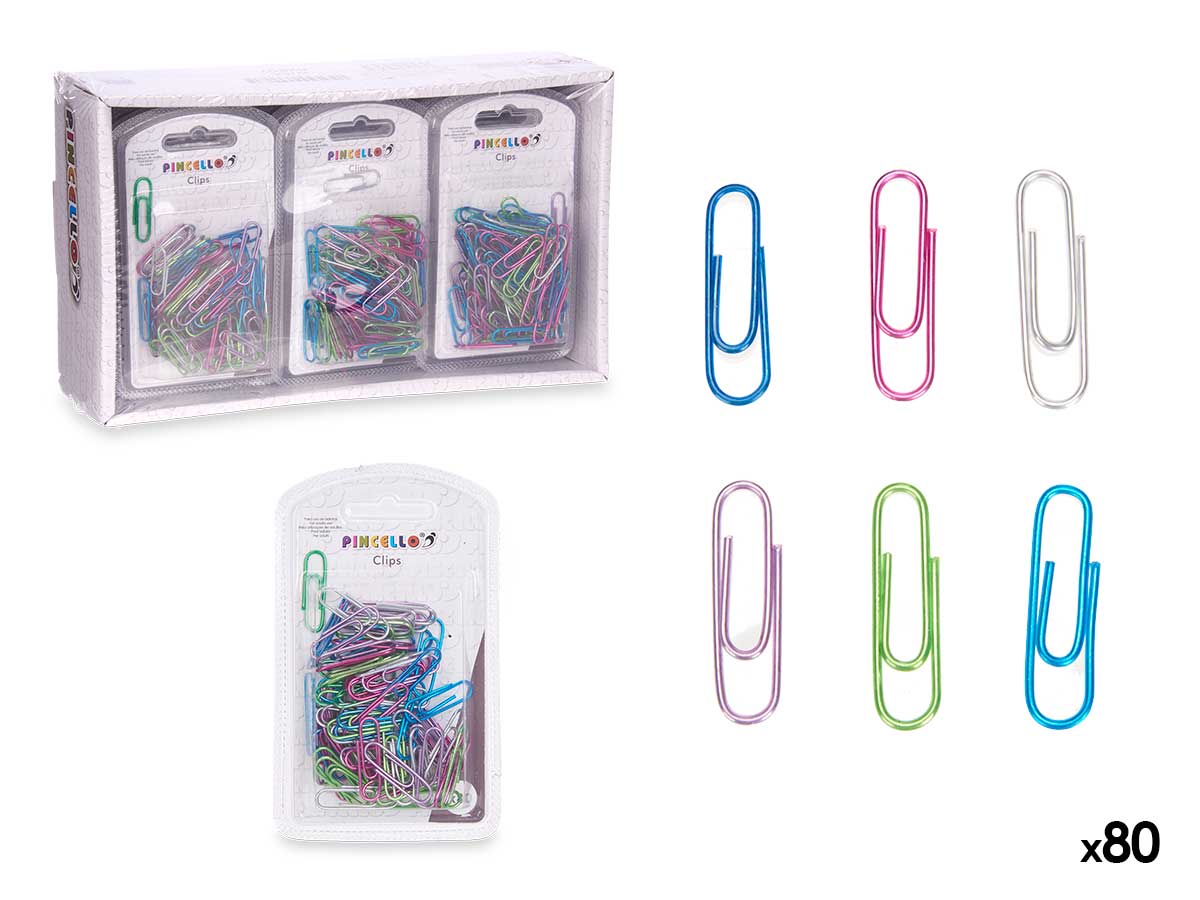 set 80 clip metalliche piccole