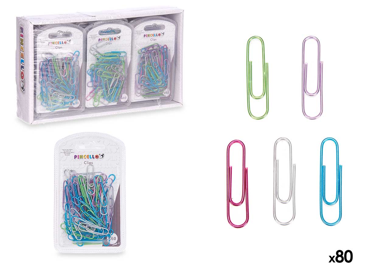 set 60 clip in metallo medie