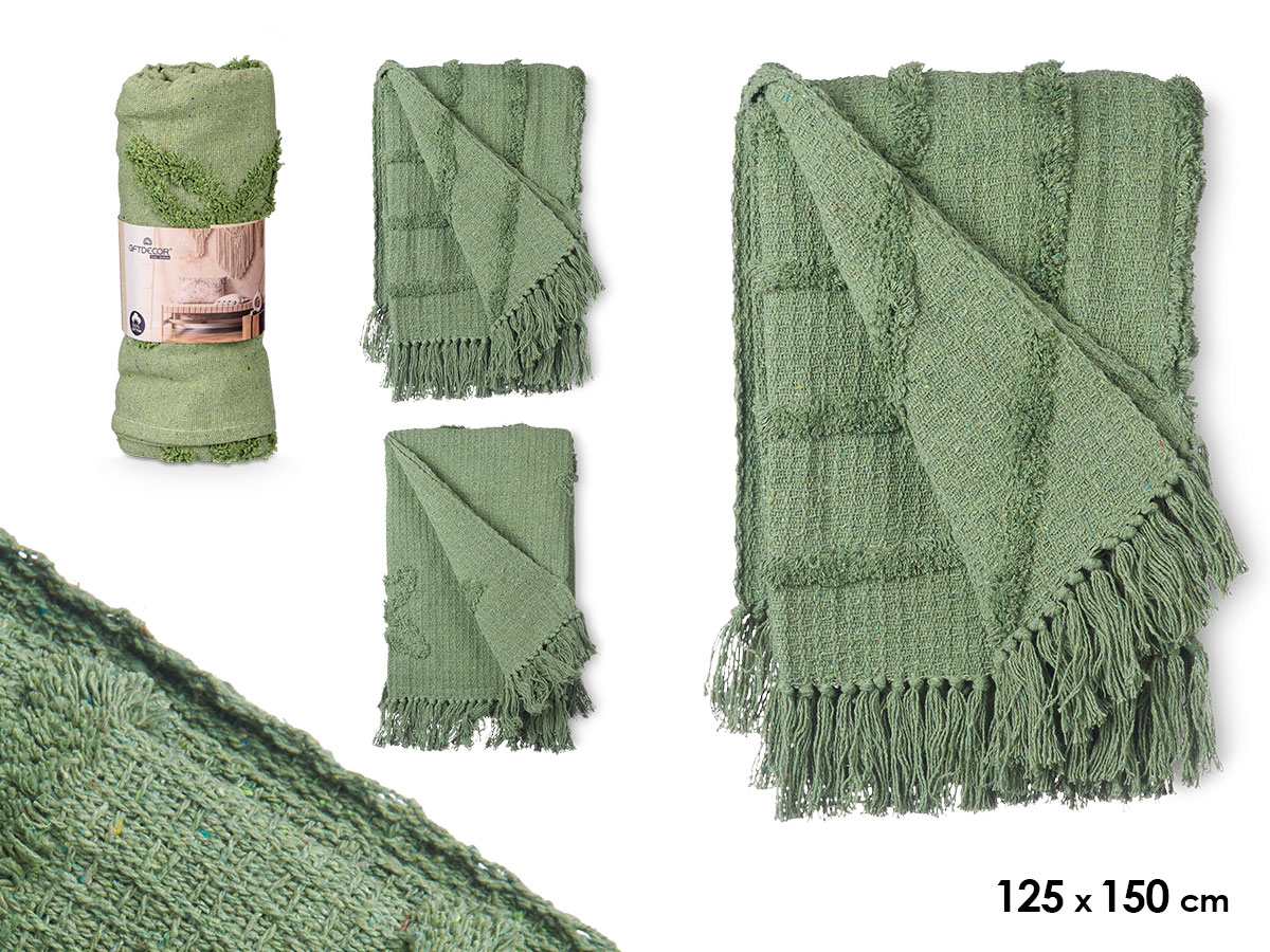 ricamo multiuso verde 125 x 150 cm, assortimento 3