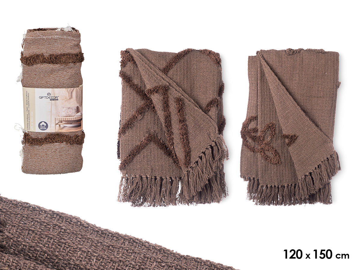 ricamo multiuso marrone 125 x 150 cm, assortimento