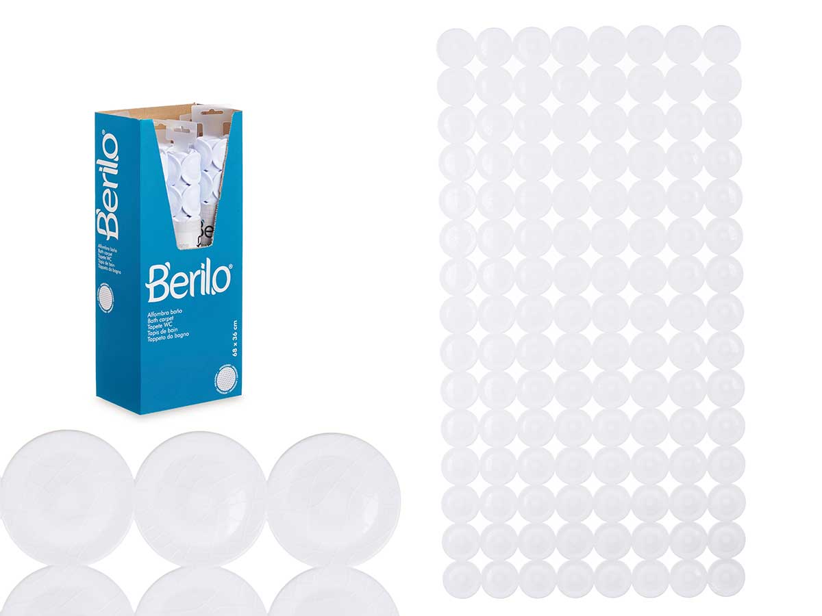 tappetino antiscivolo per bagno bianco mattone grd