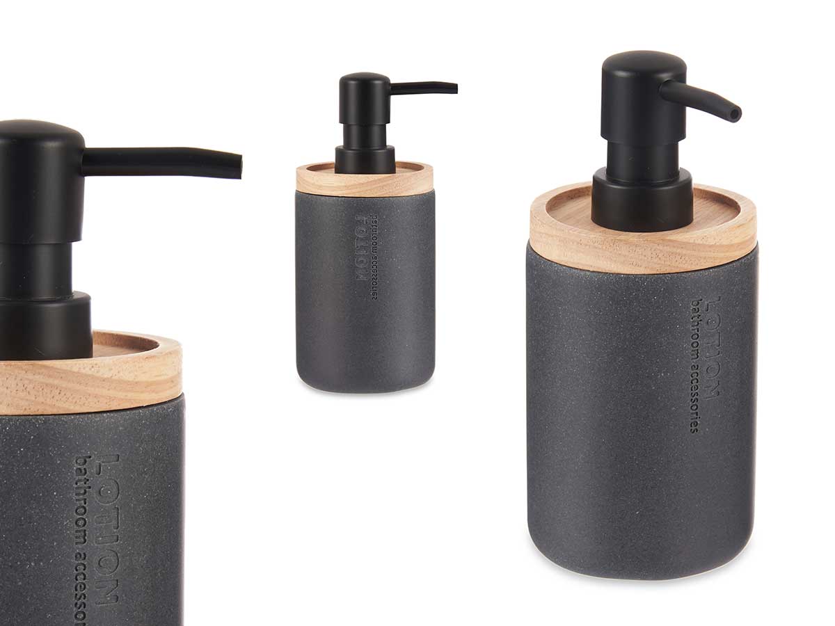 dispenser in resina di bambù nero